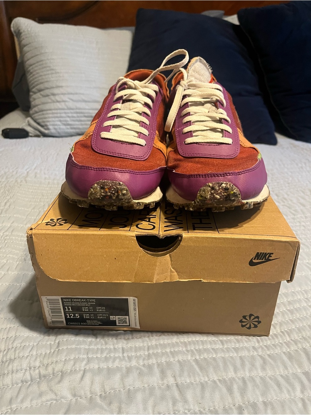 Nike DBreak Sneakers in Purple, Orange & Cream